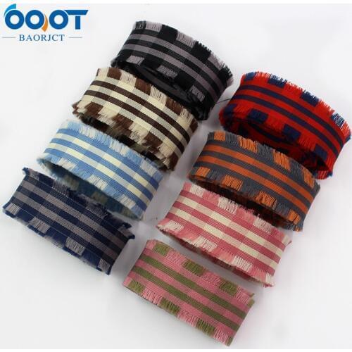 L-20711-662,25/38mm 10yards Double-sided two-color striped Bilateral tassels ribbons,DIY bow headdress Wedding party Gift wrap