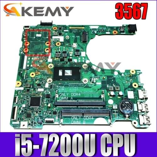 For DELL Inspiron 3567 Laptop Motherboard With SR342 i5-7200u CN-0D71DF 0D71DF D71DF DDR4 15341-1 91N85 MB 100% fully tested