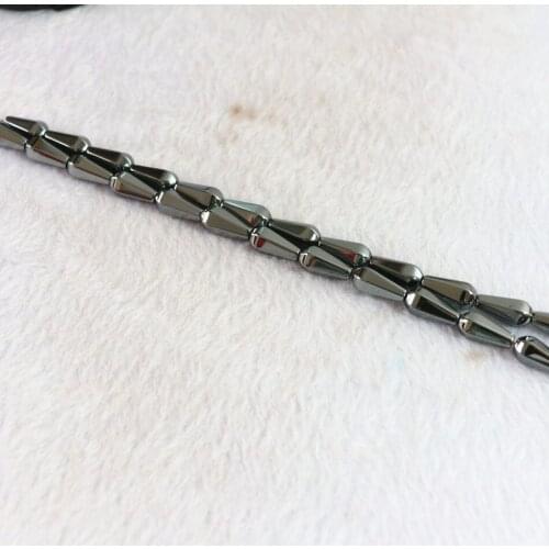 Fashion black hematite stone 5X8mm 6X12mm new drops water loose Beads diy Special jewelry B233