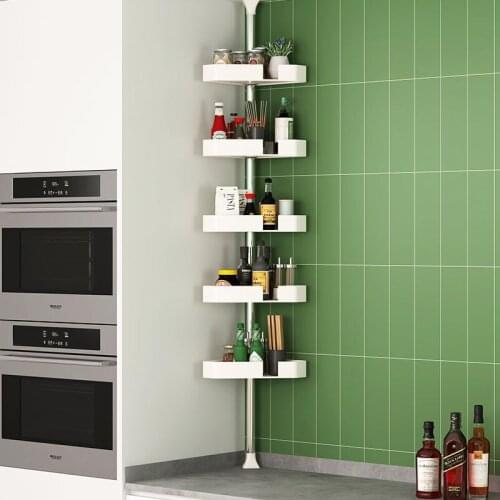 Punch-Free Bathroom Wall Shelf Home Multi-Layer Storage Rack Kitchen Seasoning Bathroom Shampoo Storage Shelf Accessories Tool