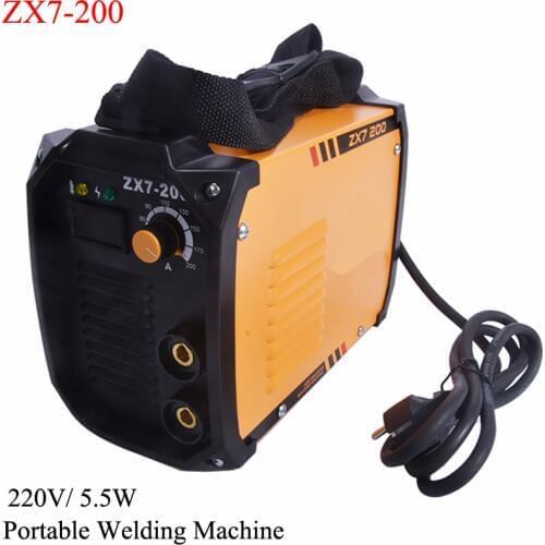 New portable welder IGBT inverter portable welding machine arc welder ZX7-200 with electrode holder and earth clamp