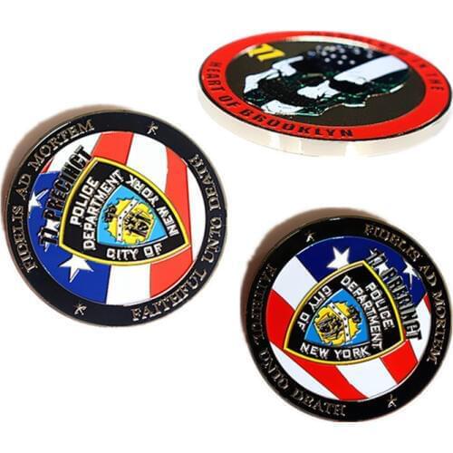Wholesale custom plating challenge coin new baking paint letter alloy coin