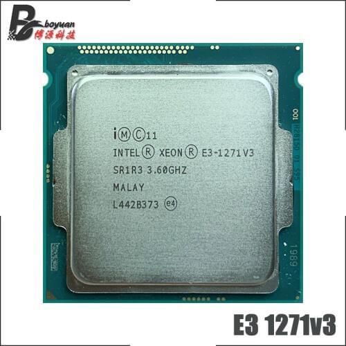 Intel Xeon E3-1271 v3 E3 1271 v3 E3 1271v3 3.6 GHz Quad-Core Eight-Thread CPU Processor L2=1M L3=8M 80W LGA 1150
