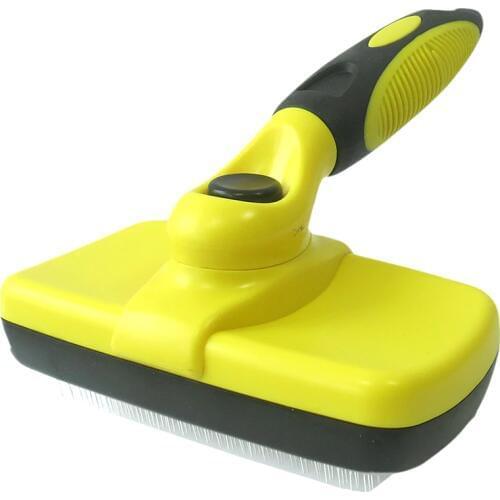 Professional Pet Hair Removal Brush Dog Comb Cat Grooming Brush Automatic Clean Stainless Steel Needle Pet Dog Comb Brush