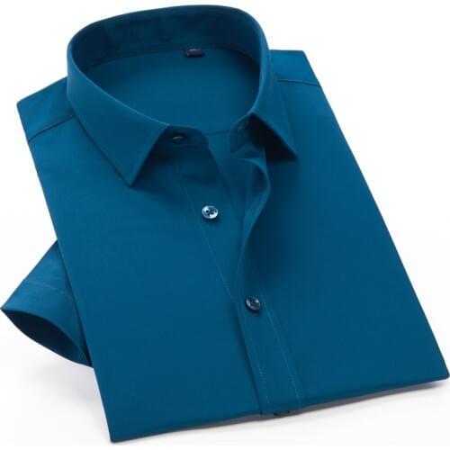 Mens business casual short-sleeved white shirt Summer professional formal wear mens shirt Oversized 8XL 9XL 10XL 2021New