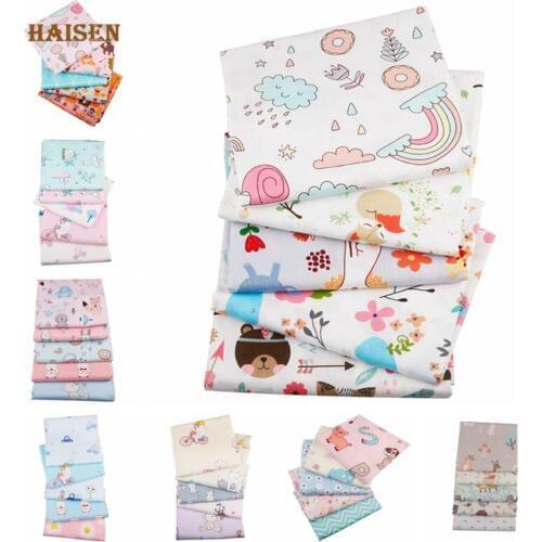 45 Cartoon Design Printed Twill Cotton Fabric Cloth For DIY Handmade Baby&Childs Sewing&Quilting Material 5pcs/lot, 20X25cm