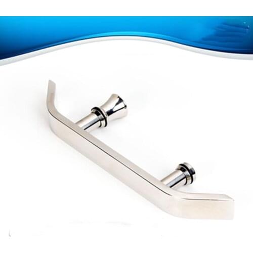 Dolphin bathroom glass door handle shower room glass door handle sliding door handle 304 stainless steel hole distance 145