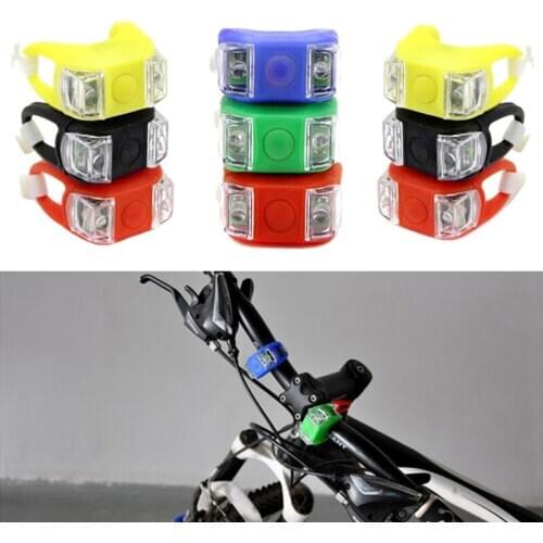 Bicycle Safety Warning Light Silicone Bike Light Bicycle Cycling Head Front Rear Wheel LED Flash Light Lamp Bicycle Light#224609