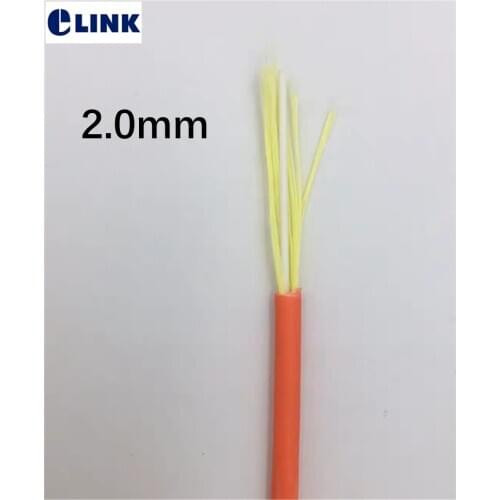 2000mtr fiber optic cable 50/125um 62.5/125um 2.0mm Simplex Multimode orange for fiber patchcord ftth optic wire 1km/roll ELINK