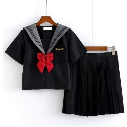 Japanese Korean Sailor Suit Version Short Skirts School Girls Jk Uniform Pleated Skirt School Uniform Cosplay Student Jk Academy