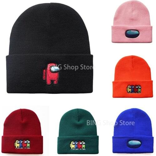 Among Us Game Peripheral Embroidery Knit Hat Adult Autumn/Winter Warm Hat Cartoon Anime Student Outdoor Sports Woolen Hat