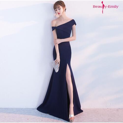 Beauty Emily Evening Dresses O Neck Half Sleeve Appliques Party Prom Gowns vestido de festa longo robe de soiree robe de soiree