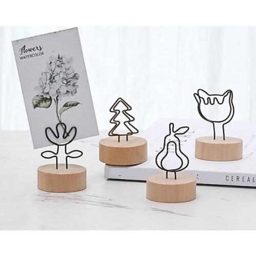 1Pcs Various Shapes Photo Clip Note Holder Number Stand Desktop Decoration Metal Place Memo Card Holder Note Clamp Party Supply