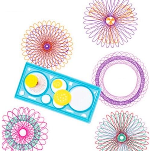 1 pcs creative spirograph multi-function drawing template ruler students educational toys stationery Ever-changing flower ruler