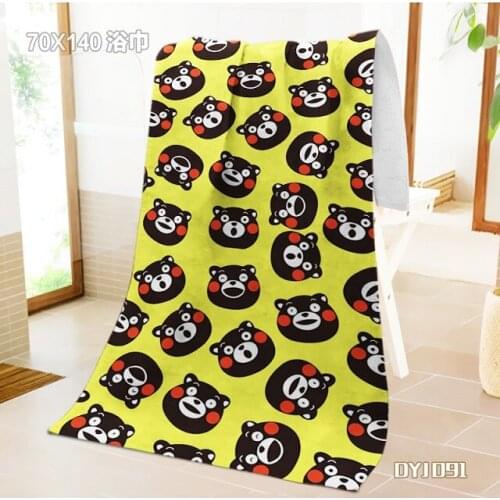 1PCS Kumamon style Fashion Customized Anime Bath Towels Handkerchief Soft Face Towel Cartoon Washcloth Unisex NEW