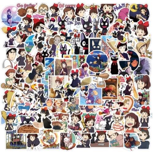 10/30/50/100Pcs/Set Anime Witchs Delivery Service Graffiti Waterproof Skateboard Travel Suitcase Phone Laptop Luggage