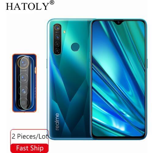 2PCS/lot Clear Lens Tempered Glass for OPPO Realme 5i 5s Full Glue Back Camera Glass for OPPO Realme 5i Lens Protector Flat Film