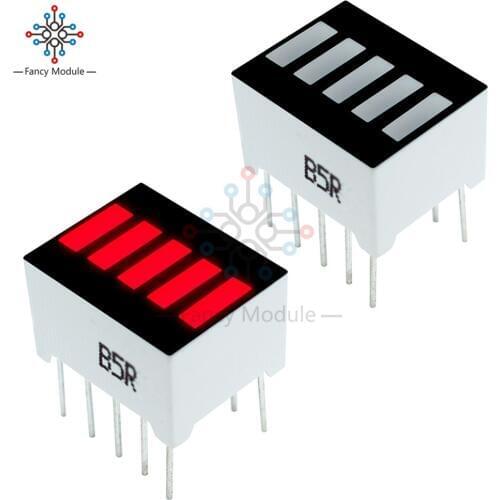 5PCS 5 Segment 1 Digit Red Bar LED Display for Arduino