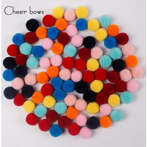50pcs/bag Solid Color Small Pom Pom Ball DIY Sewing Materials Clothes Bags Accessories Apparel Sewing Patch Garment Decoration