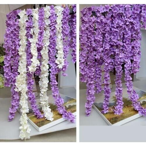 600pcs Hydrangea Decorative Silk Flower Head 500pcs 2M Hydrangea flower and 400pcs orchids flower free shipping