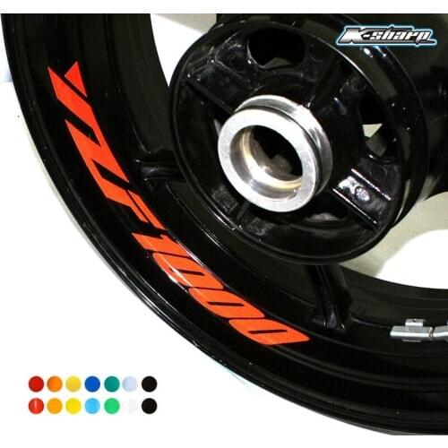 8X custon inner rim decals wheel reflective Stickers stripes Fit YAMAHA YZF 1000