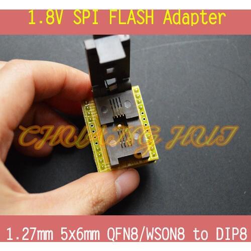 1.8V adapter for Iphone or motherboard 1.8V SPI Flash QFN8 5X6mm W25 MX25 can use on programmers such as TL866CS TL866A