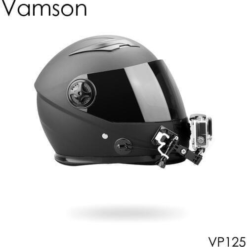 Vamson Helmet Accessories for Gopro Hero 8 7 6 5 4 Set Kit Helmet Curved Adhesive Side Mount Adapter for YI for SJCAM VP125D