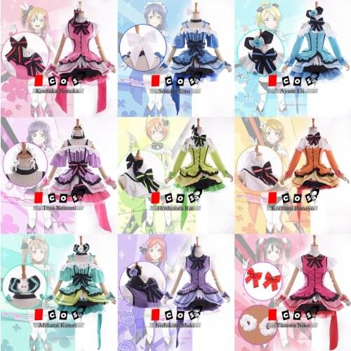 Anime! Lovelive kira kira sensation Niko Maki Eli All Members sj Lolita Dress Lovely Uniforms Cosplay Costume Free Shipping