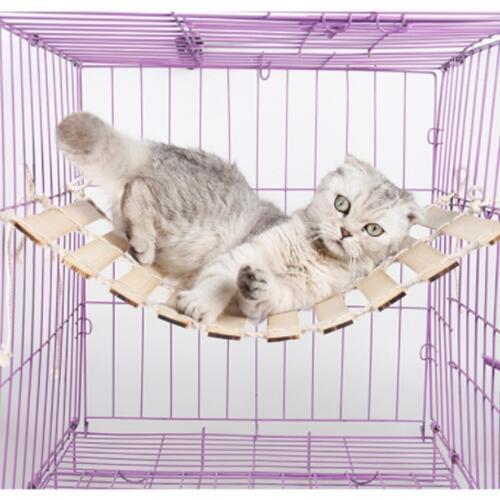 Pet Bamboo Hammock Dog Cats Hanging Bed Cat Cool Summer Swing Sleepy Pad Cat Seat Window Mount Cushion Hanging Shelf