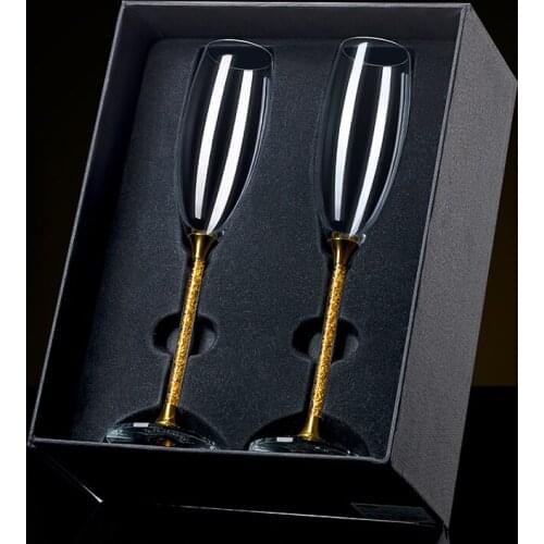 Lead-free crystal diamond wine glass goblet champagne glass wedding birthday gift Home wedding Party Drinkware Decoration