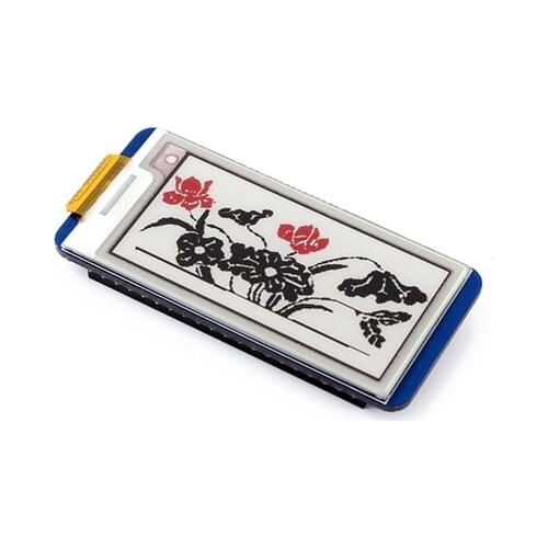 2.13inch E-Ink Display HAT 212x104 E-paper Module for Raspberry Pi 2B/3B/Zero/Zero W Red Black White Three-color SPI Interface