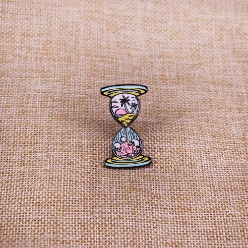 Time hard enamel pin