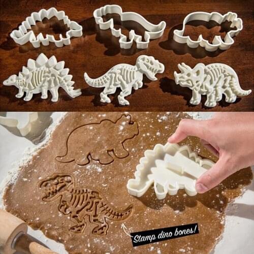 3 pcs/set Dinosaur Biscuit Cookie Cutter Sugarcraft Mold Fondant Cake Decorating Tools Bakeware