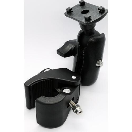 Motorcycle Phone Mount Bicycle Handlar Bar Rail Mount with 6.5 CM Double Socket Arm and Universal 4 Pin Adapter Connection Part