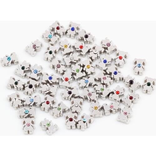 F503 Free Shipping Birthstones Crystal Girl Floating Locket Charm Fit For Floating Living Memory Locket