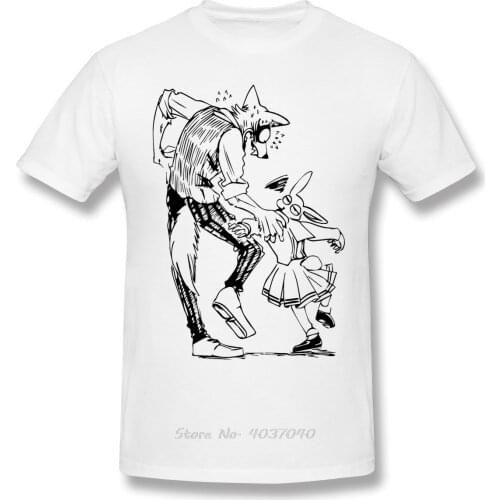 T-Shirt for Men Beastars Legoshi And Haru Cotton Tees Crewneck Beastars japanese anime Short Sleeve T Shirt