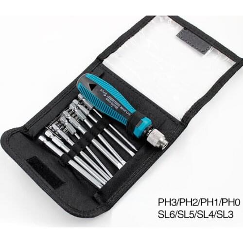 Combination Screwdriver Set 9 In 1 Precision Magnetic Screwdriver, Hex Shank, Phillips & Slotted Bits Home Repair Tool Kit