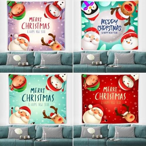 Merry Christmas Wall Tapestry Wall Hanging Christmas Decorations For Home Xmas Noel Ornament Happy New Year Christmas Gift