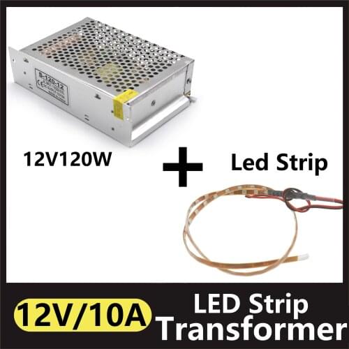 NEW Switching Power Supply Lighting Transformer AC 220V to DC 12V 120W Converter Power Adapter Supply 40cm Led Strip Kit
