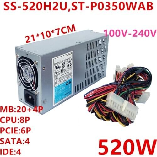 New PSU For SeaSonic 2U 520W Power Supply SS-520H2U ST-P0350WAB