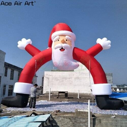 New Style Customized Giant Cross-leg Inflatable Santa Claus Arch Outdoors For Christmas Decorations Made By Ace Air Art