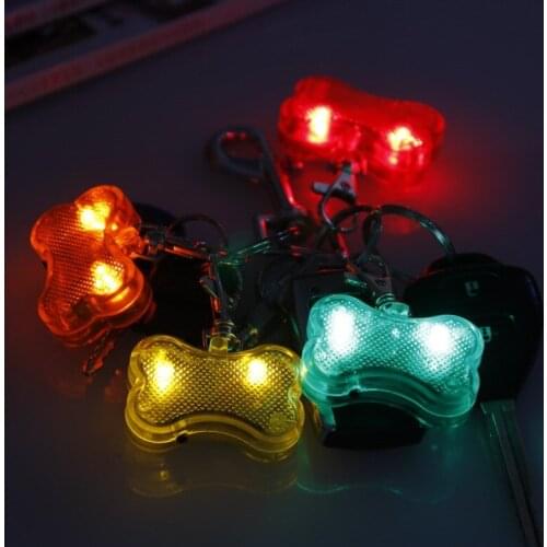 Bone ID Tag Collars Pet Night Safety LED Flashlight Collar Dog Guide Lights Glowing Necklace Pet Luminous Bright Glowing Collar