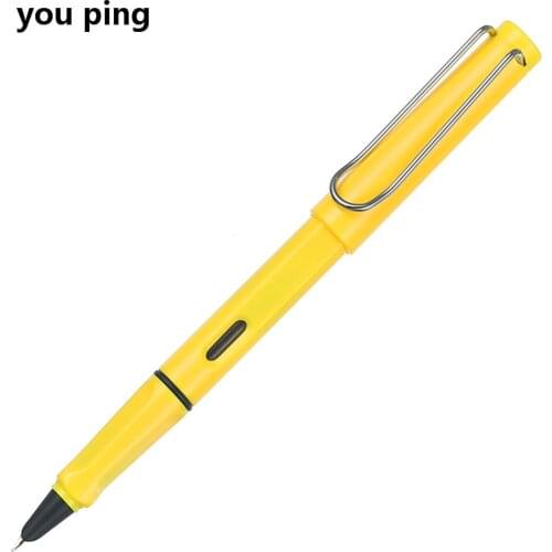 High quality 555 Yellow Business office 4 types nib Fountain Pen student School Stationery Supplies ink pen