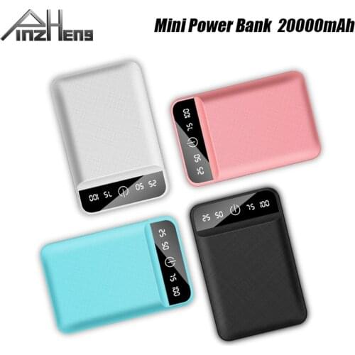 PINZHENG 20000mAh Mini Power Bank For Phone Xiaomi Portable USB Charger Powerbank External Battery Fast Charging USB Powerbank