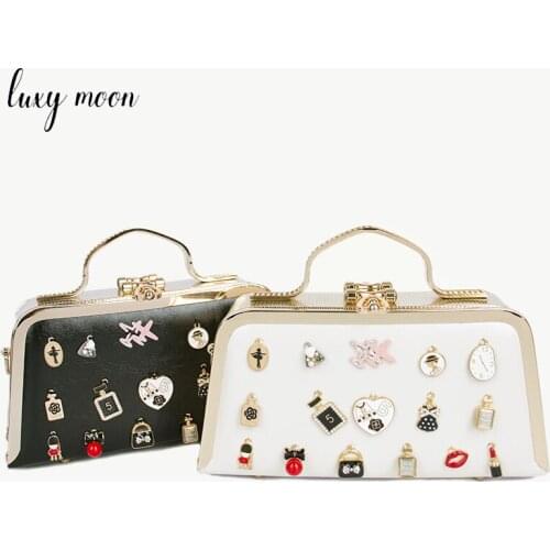 PU Portable Handbag Womens Leather Diamond Luxury Evening Bags Female Small Handbag Chains Shoulder Messenger Purses Z209