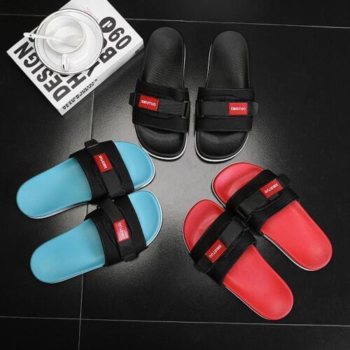 Sandles New Slippers Beach Shoes Mens Summer Fashion Trends The Personality Mens Word Drag Non-slip Drag Wholesale
