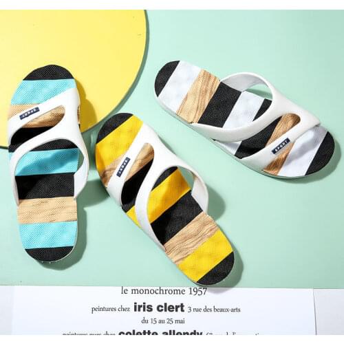 Men Slippers summer Korean Version Lovers One-word Slippers Anti-skid Beach Slippers male and Women Slippers 2021 fashion