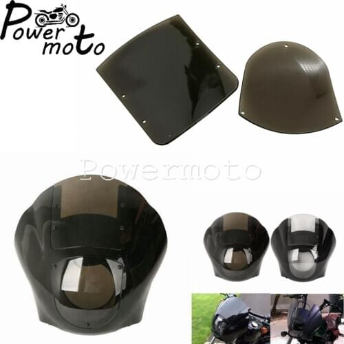 Motorcycle Replacement Windscreen Quarter Fairing For Harley Sportster XL 883 1200 FXR Dyna Upper Lower Windshield 1986-Up