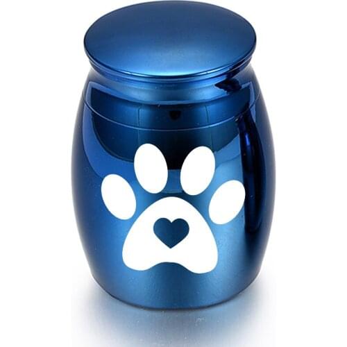 Cremation Urn Love Dog Paw Cute Aluminum Commemorative Men And Women Pet Universal 30x40 Mm Jar