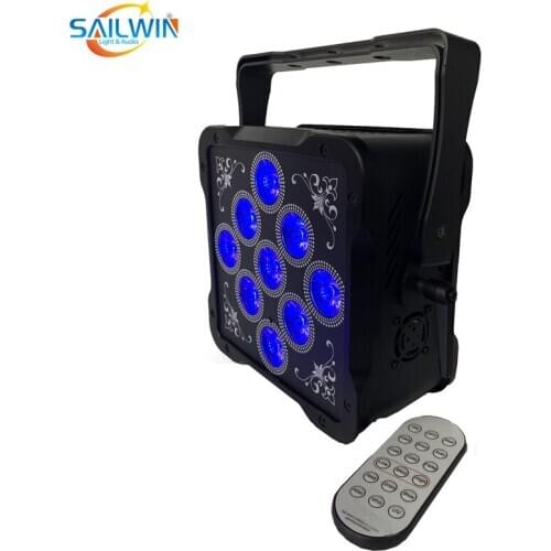 Spain Stock New 9X18W 6in1 RGBAW UV Battery Operated APP WIFI Smart DJ LED UPLIGHT Stage Par Lights For Event Party Dance Floor